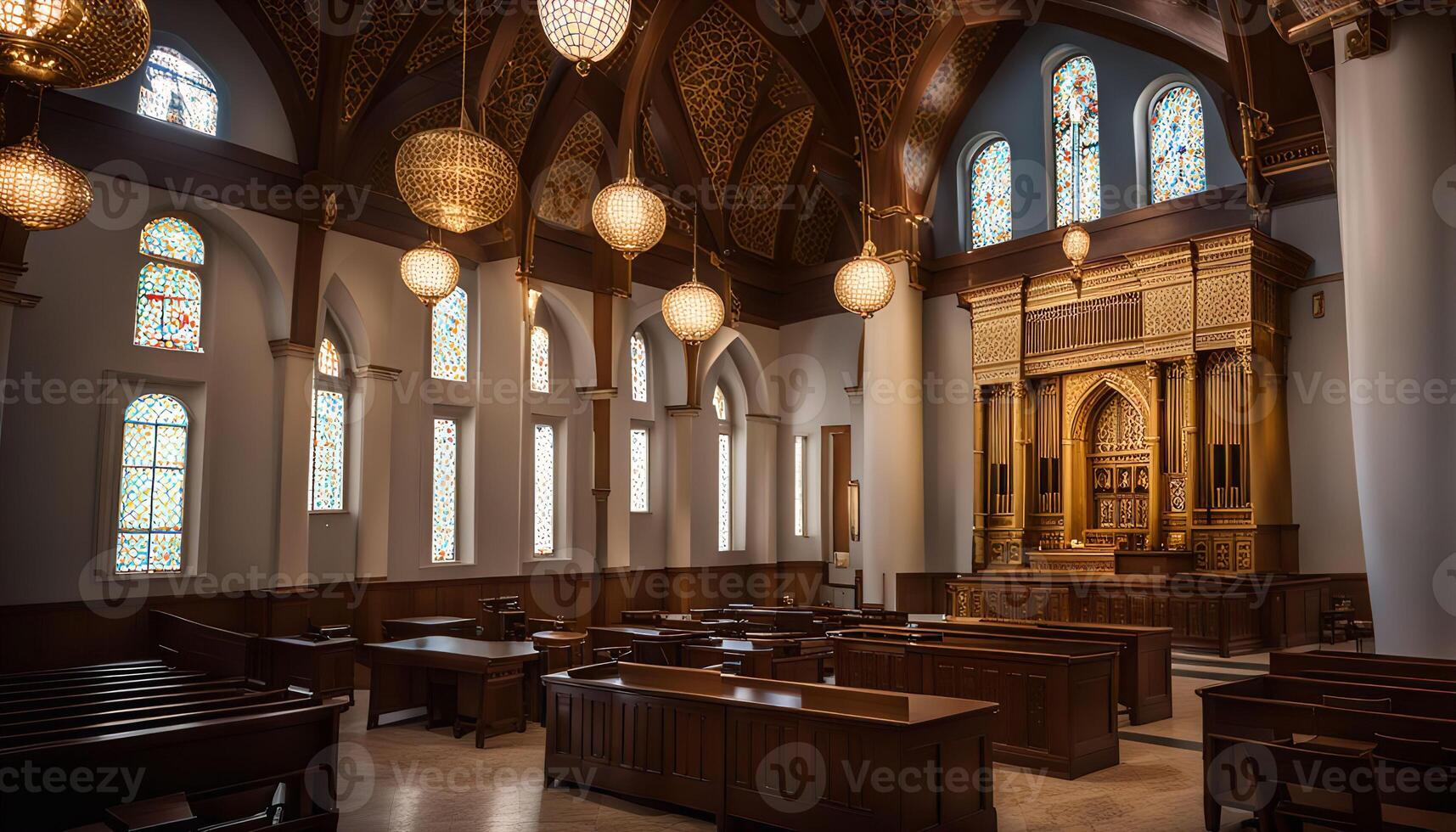 Interior of a Synagogue photo
