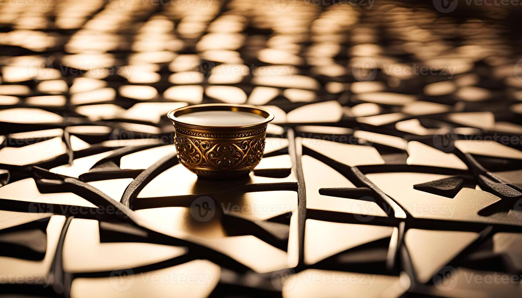 Golden Cup on Abstract Background photo