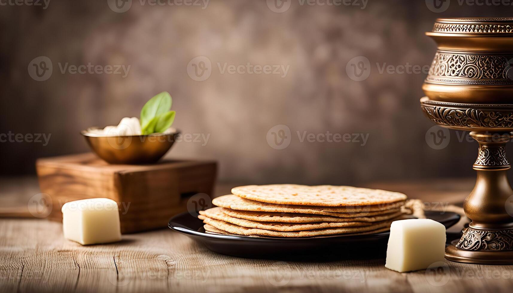 Traditional Passover Meal photo