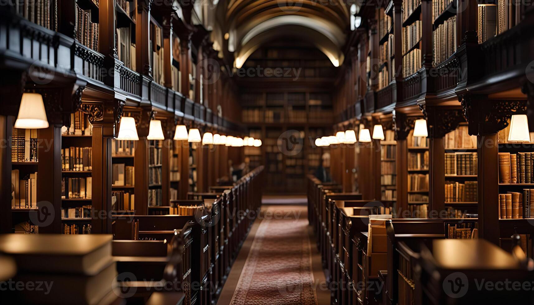 A Long Corridor Of Books photo