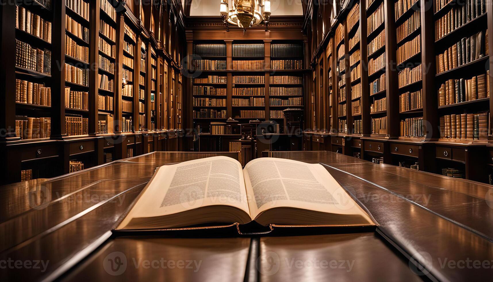 Open Book in a Library photo