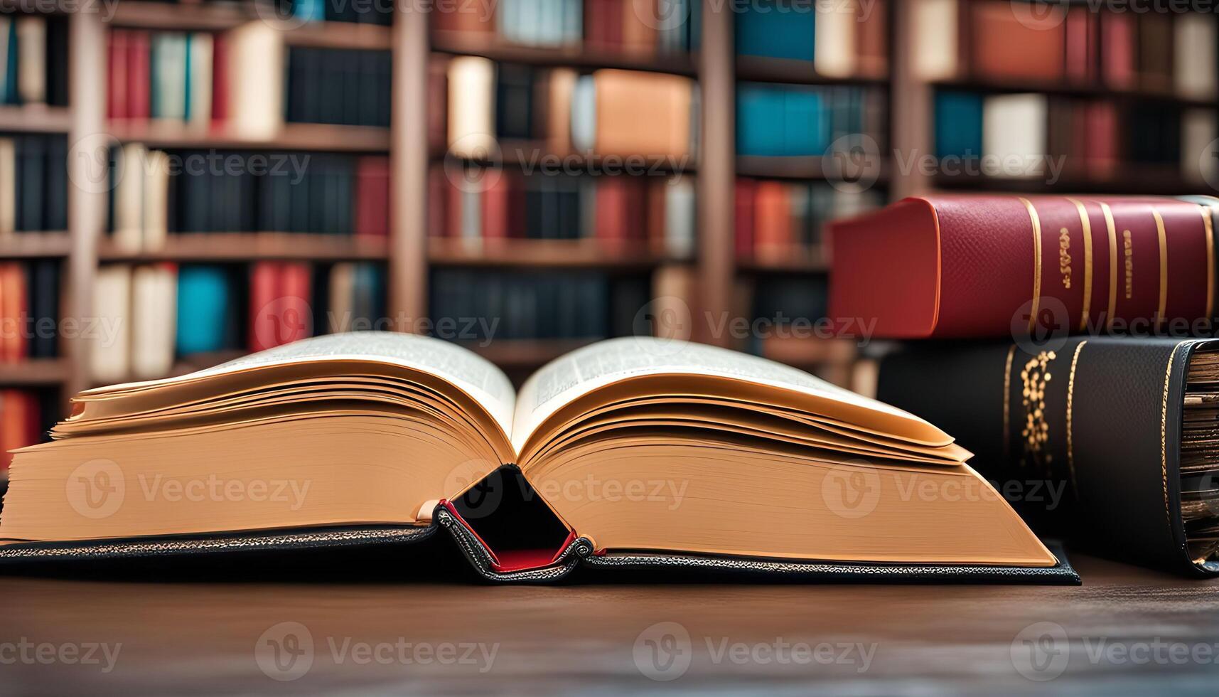 Open Book in a Library photo