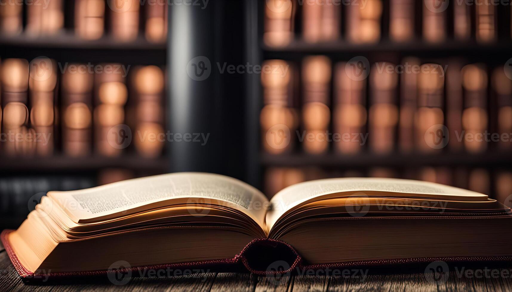 Open Book in a Library photo