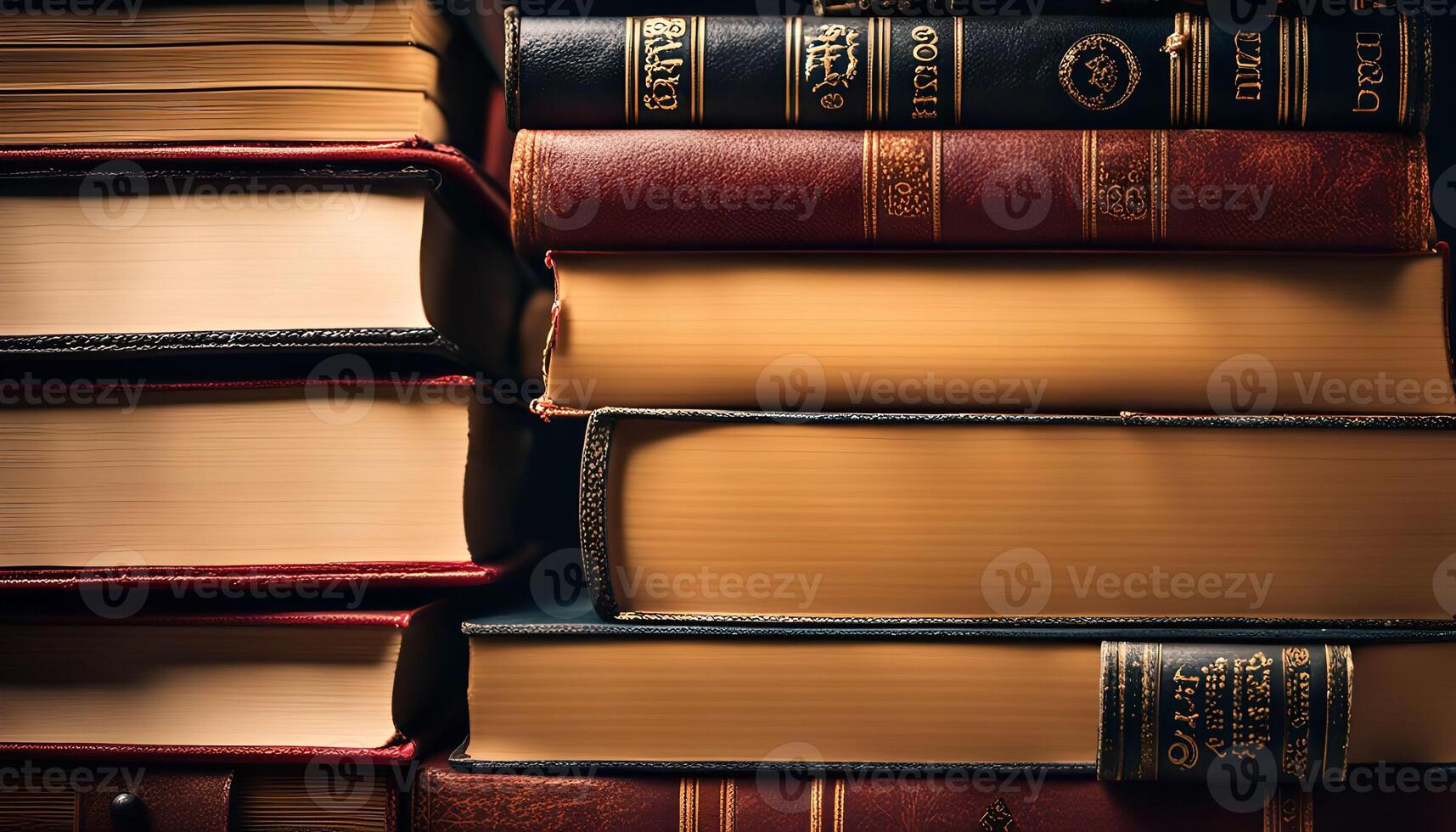 A Stack of Classic Bound Books photo