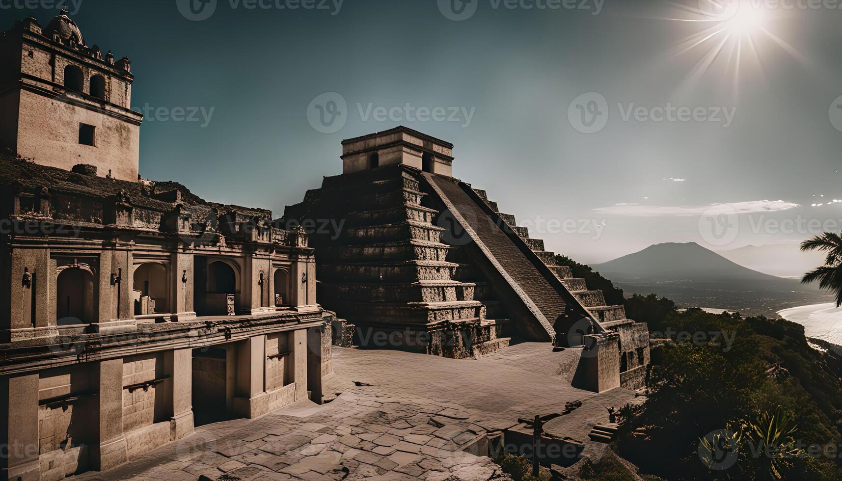 Ancient Mayan Pyramid in Guatemala photo
