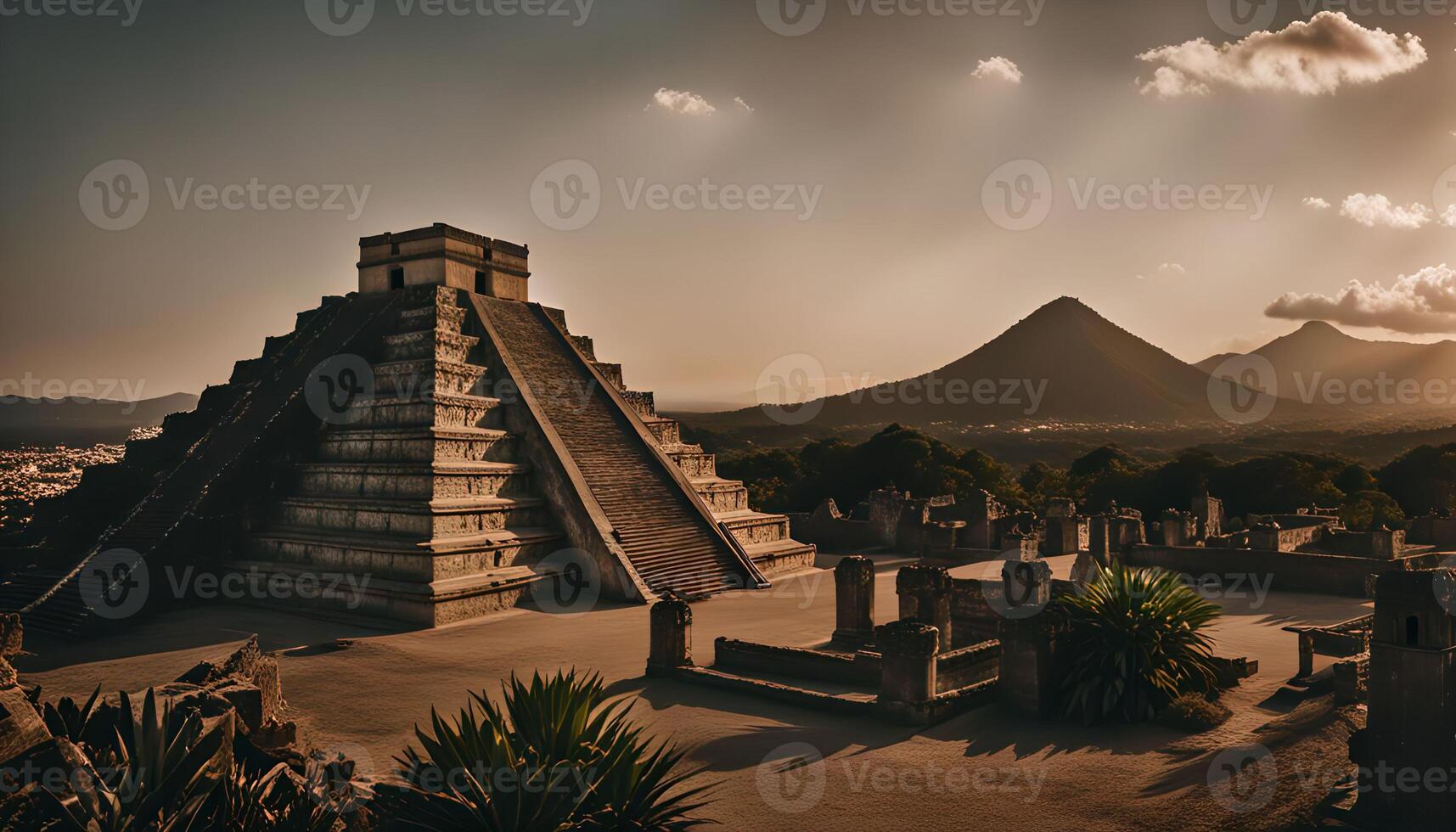 Ancient Mayan Pyramid at Chichen Itza, Mexico photo