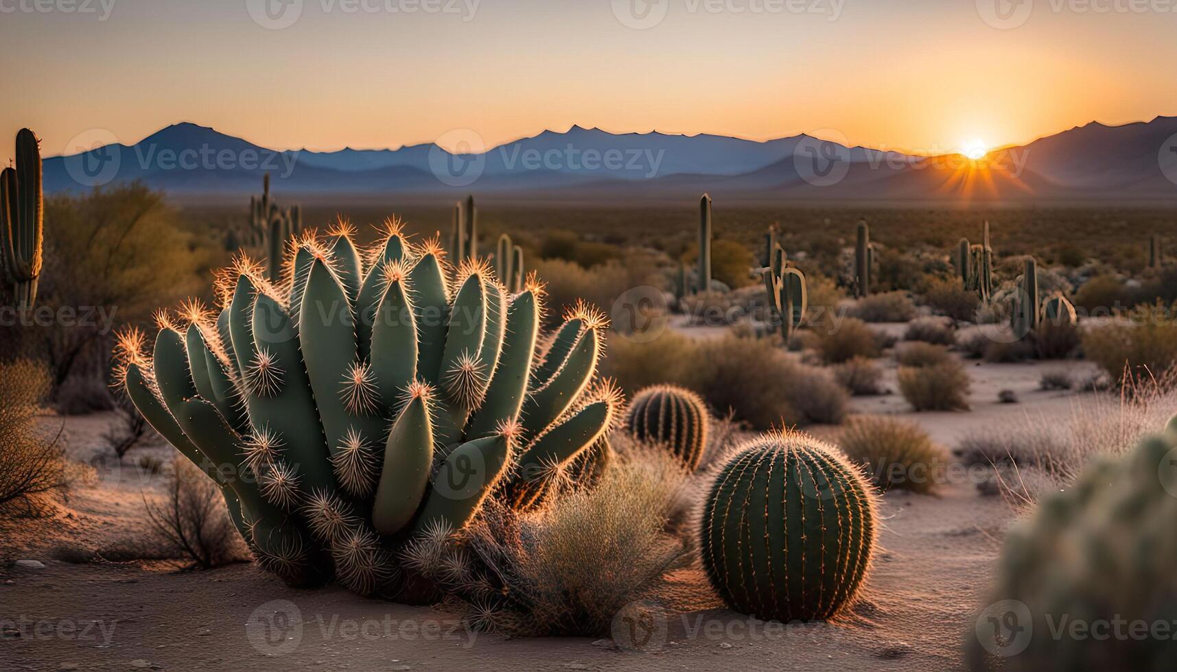 Desert Sunset Landscape photo