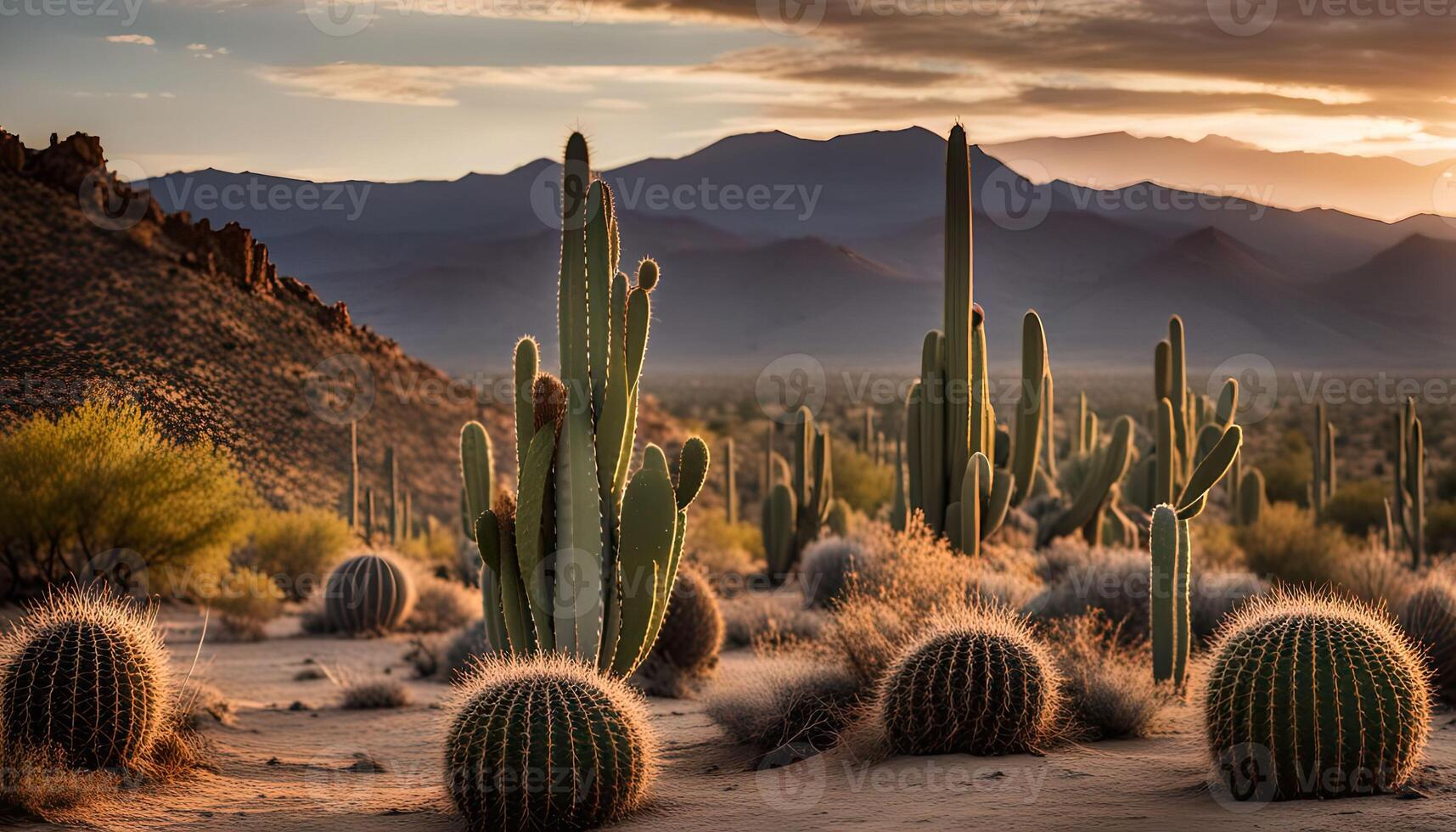 Sunset Over the Arizona Desert photo