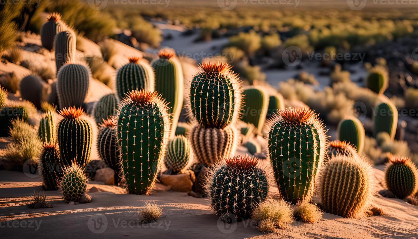 Cactus Garden in Golden Hour photo