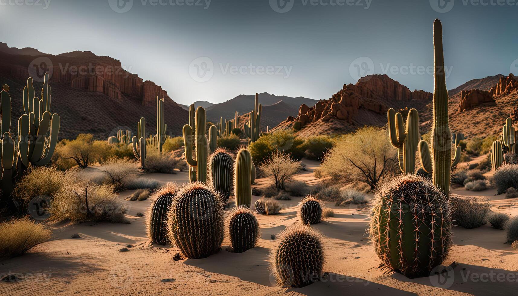 Cactus Landscape in the Desert photo