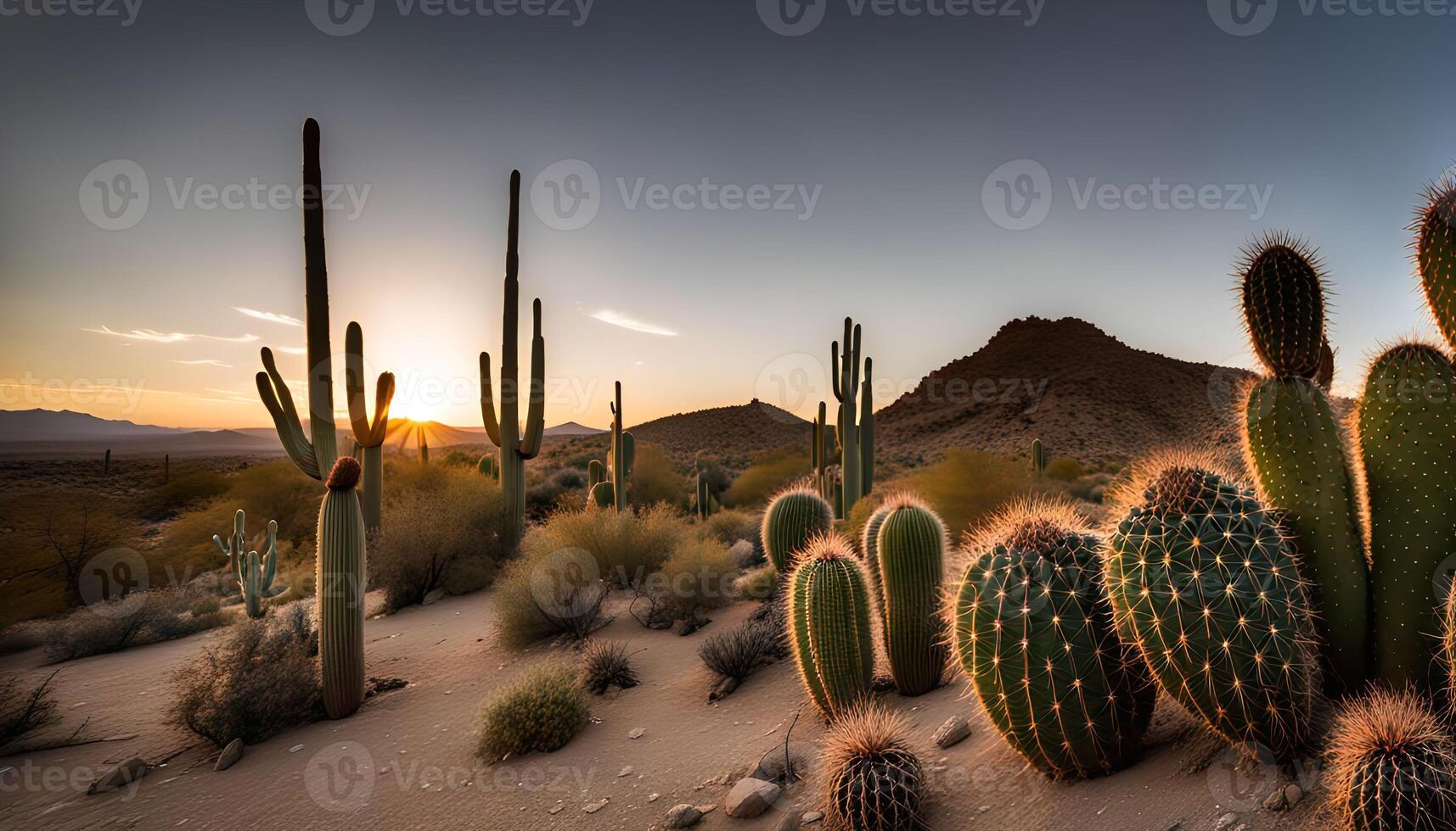 Sunset Over the Desert photo