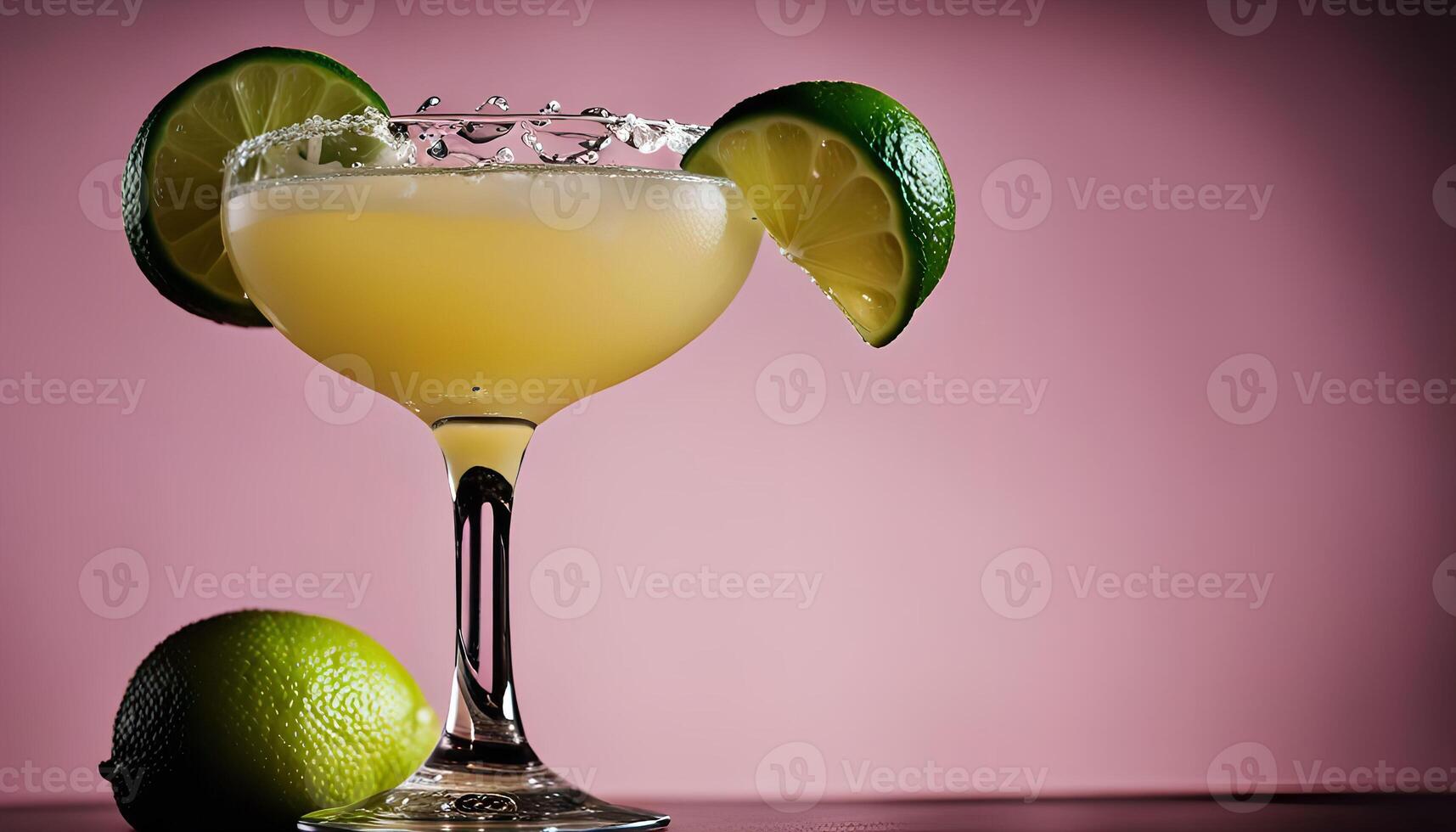 Margarita Cocktail with Lime Garnish photo