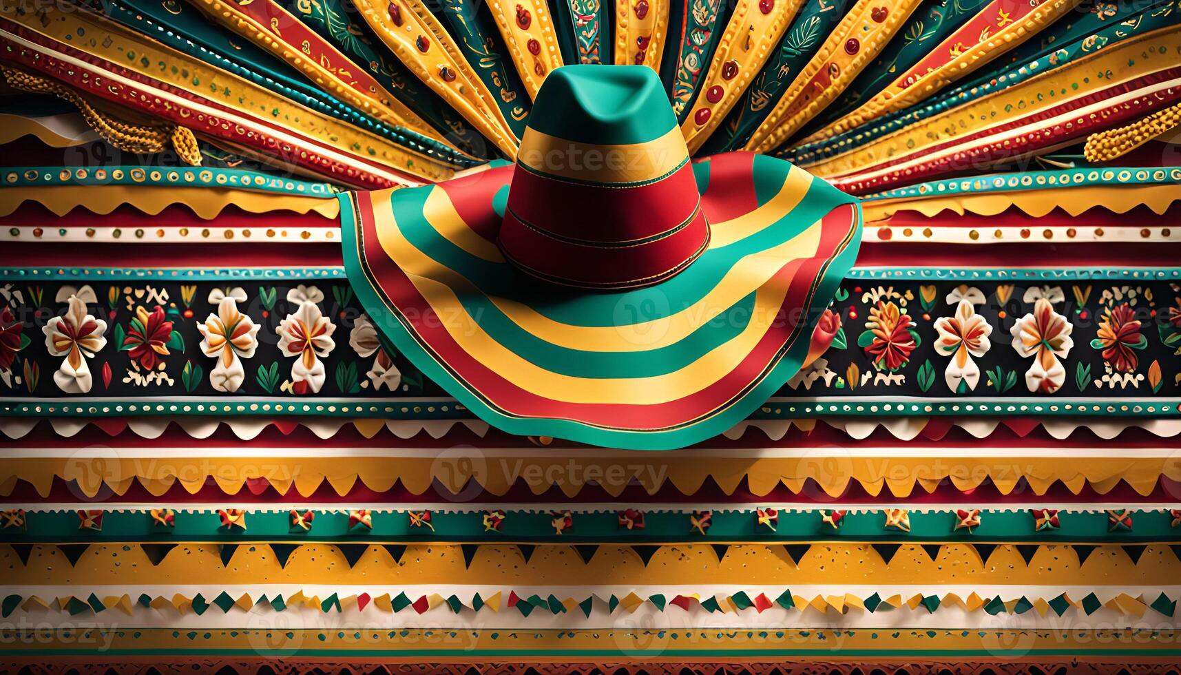 Colorful Sombrero on a Festive Background photo