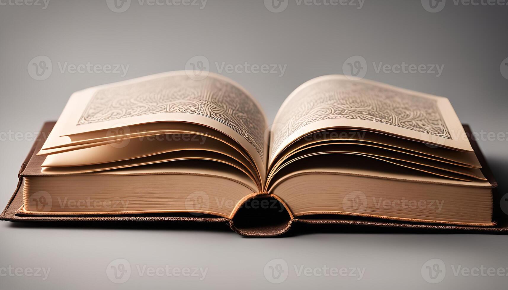Open Book with Intricate Design photo