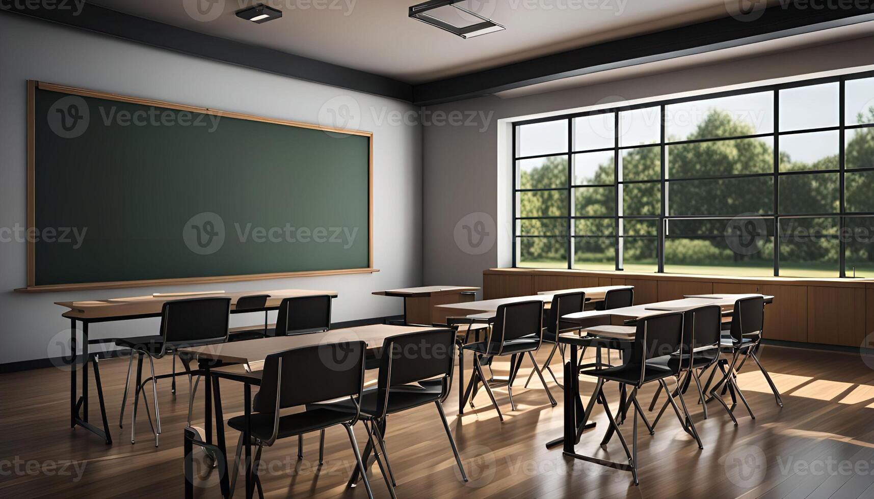 Empty Classroom Ready for Learning photo