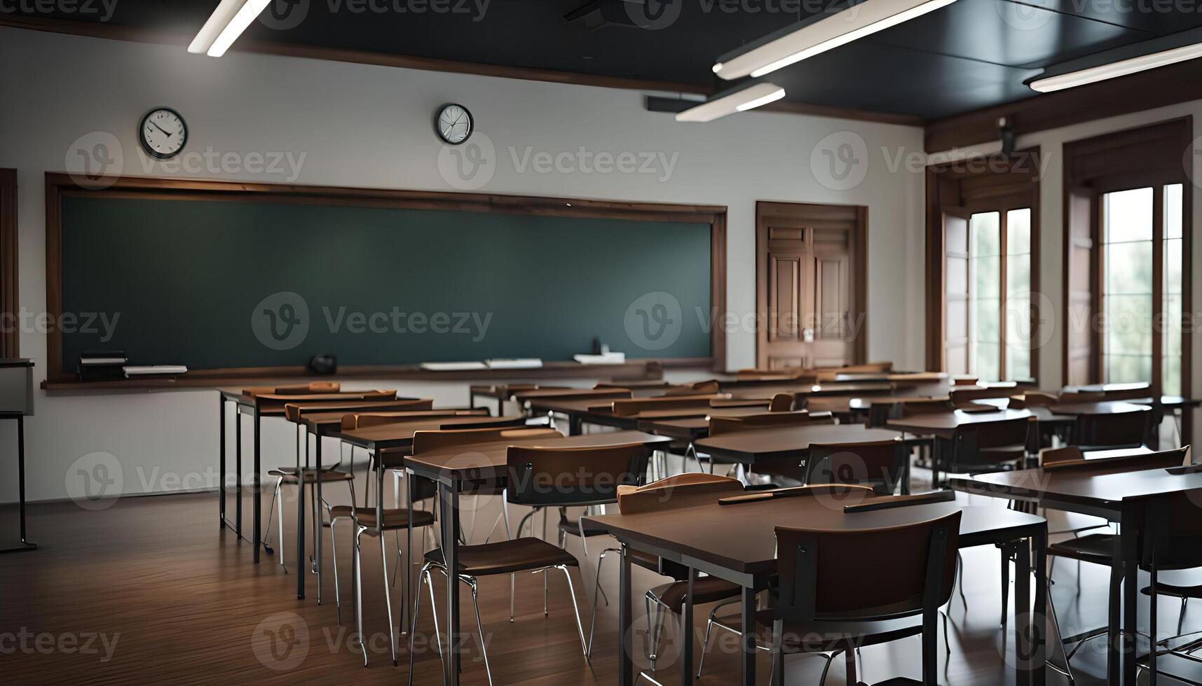 Empty Classroom Ready for Students photo