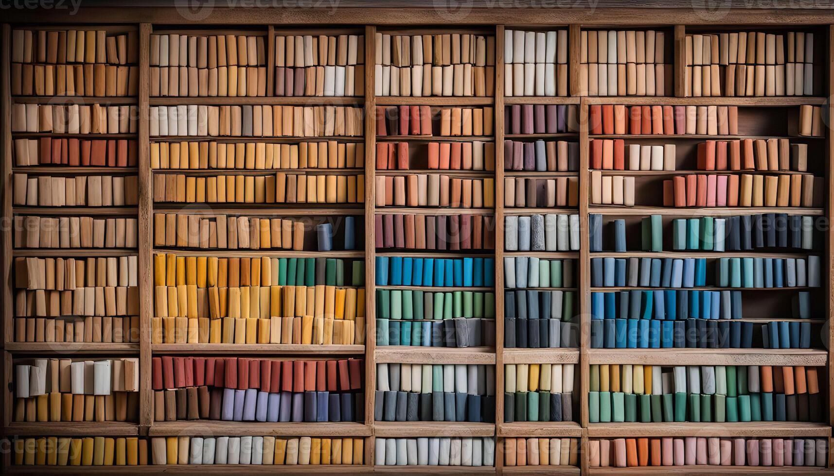 A Wall of Colored Pencils An Artist's Dream photo