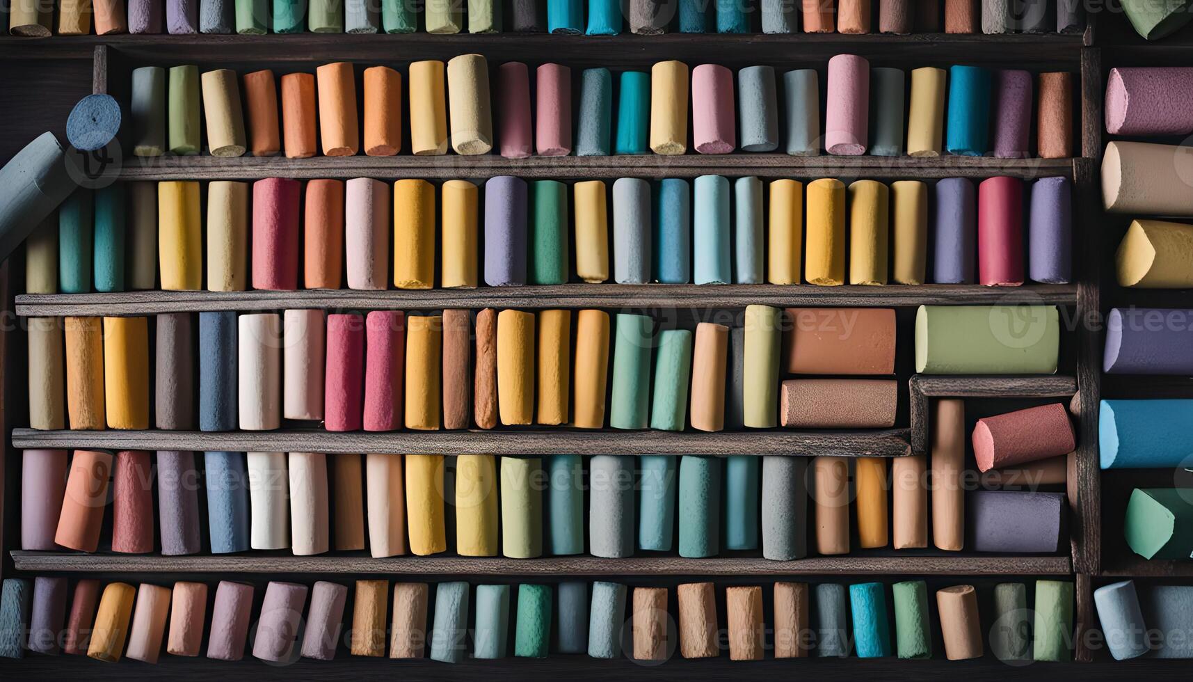 A Colorful Palette of Pastel Sticks photo