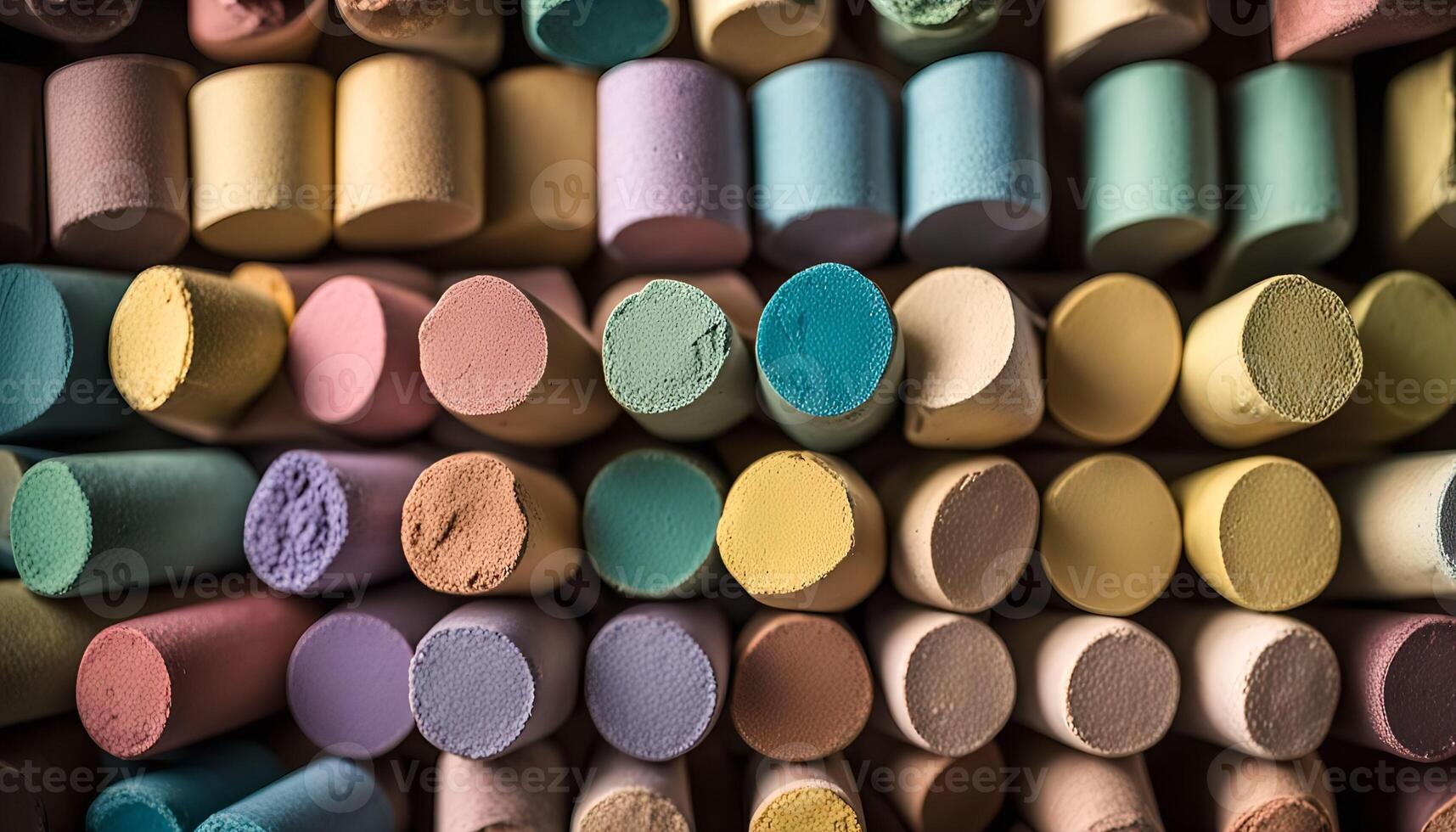 Colorful Chalk Sticks Closeup photo