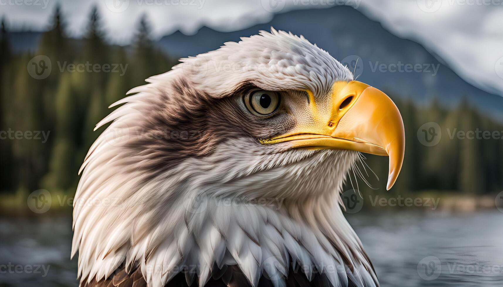 Close-up of Majestic Bald Eagle photo
