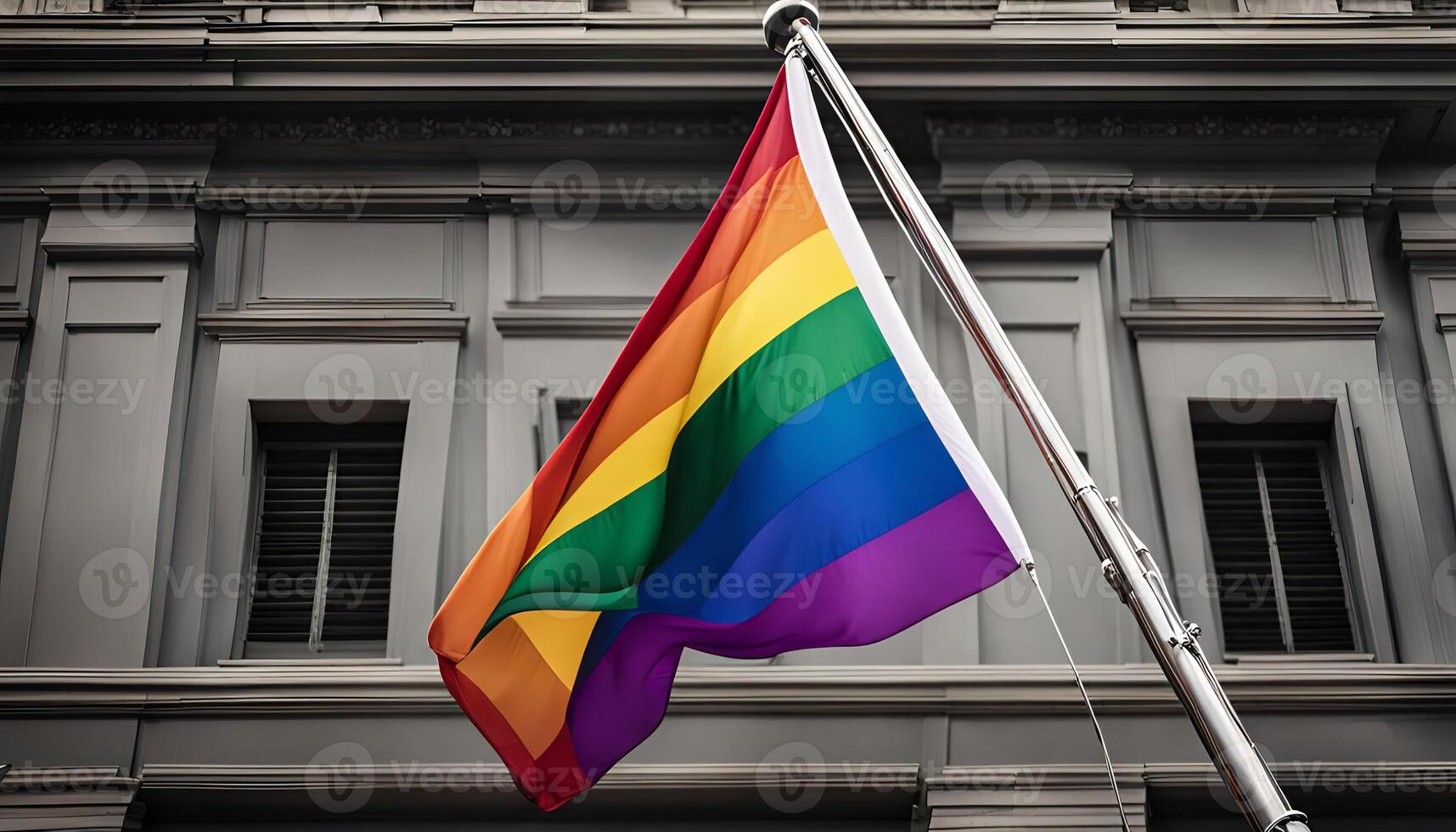 Rainbow Flag Flying High photo