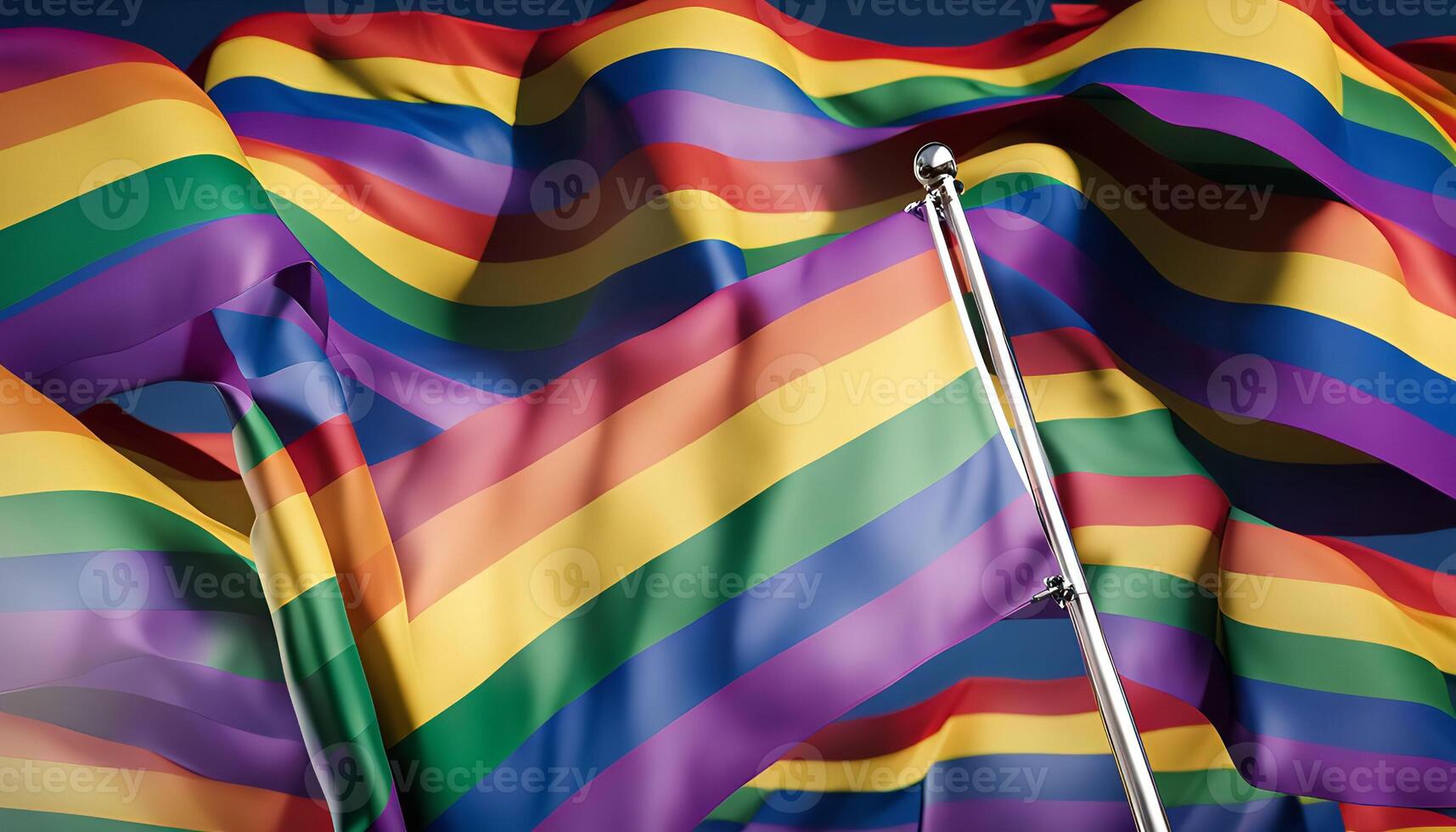 Rainbow Pride Flag Waving photo