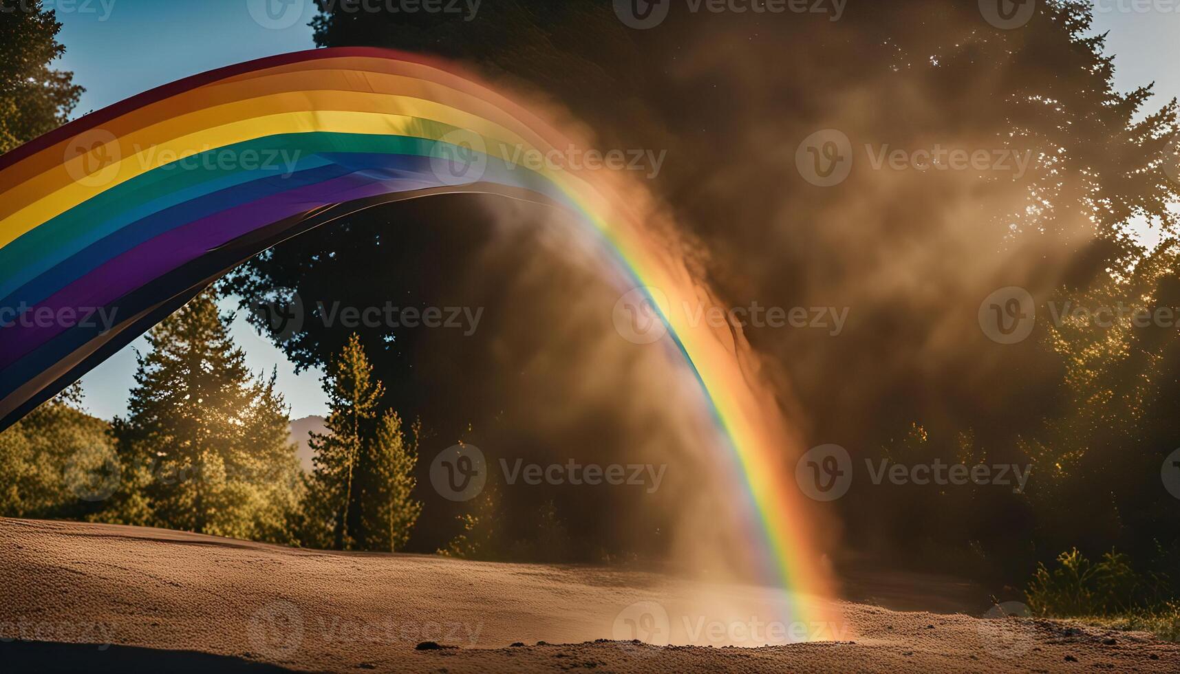 Rainbow Emerging from a Mist photo