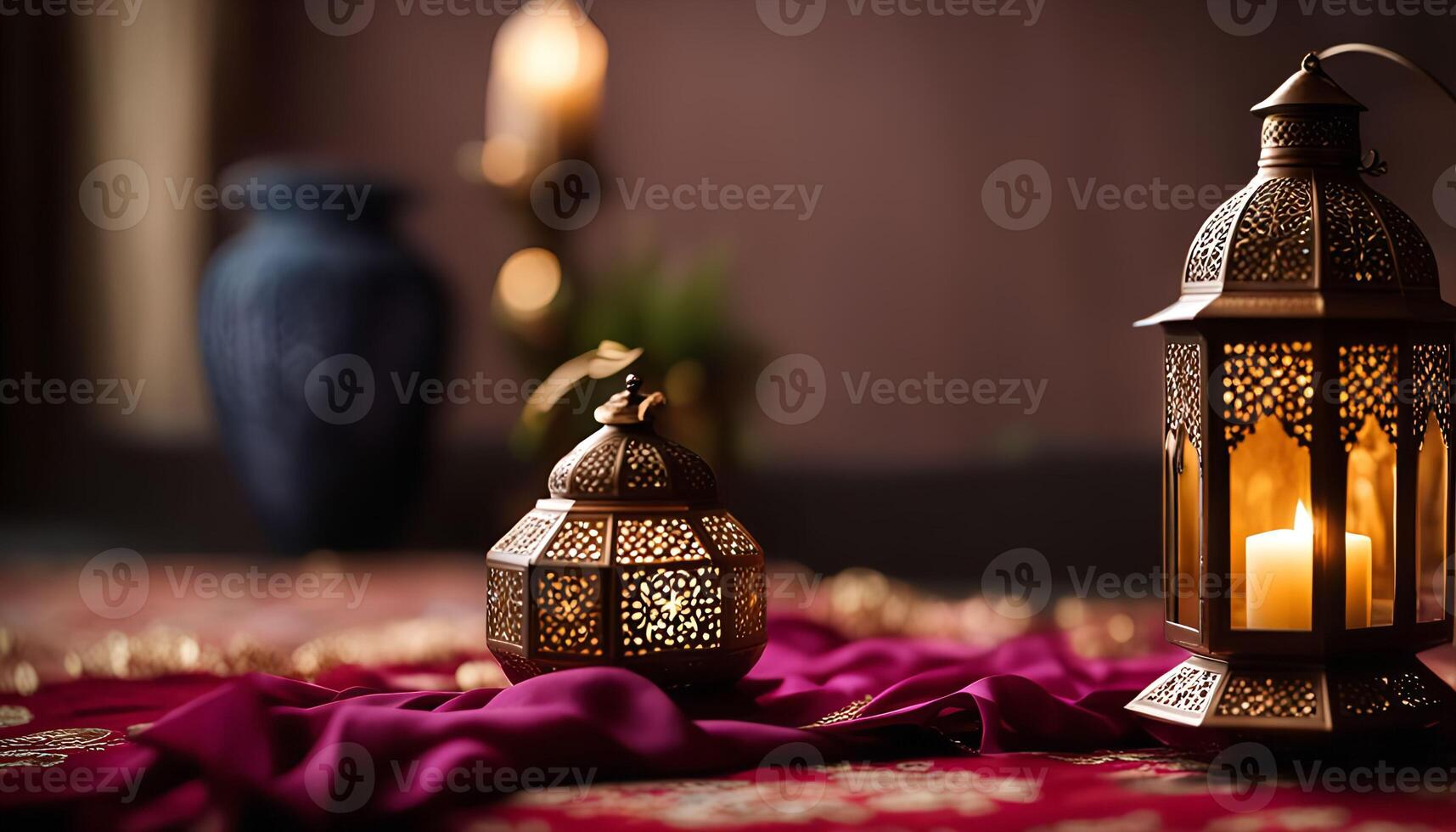 Illuminated Lanterns in a Festive Setting photo