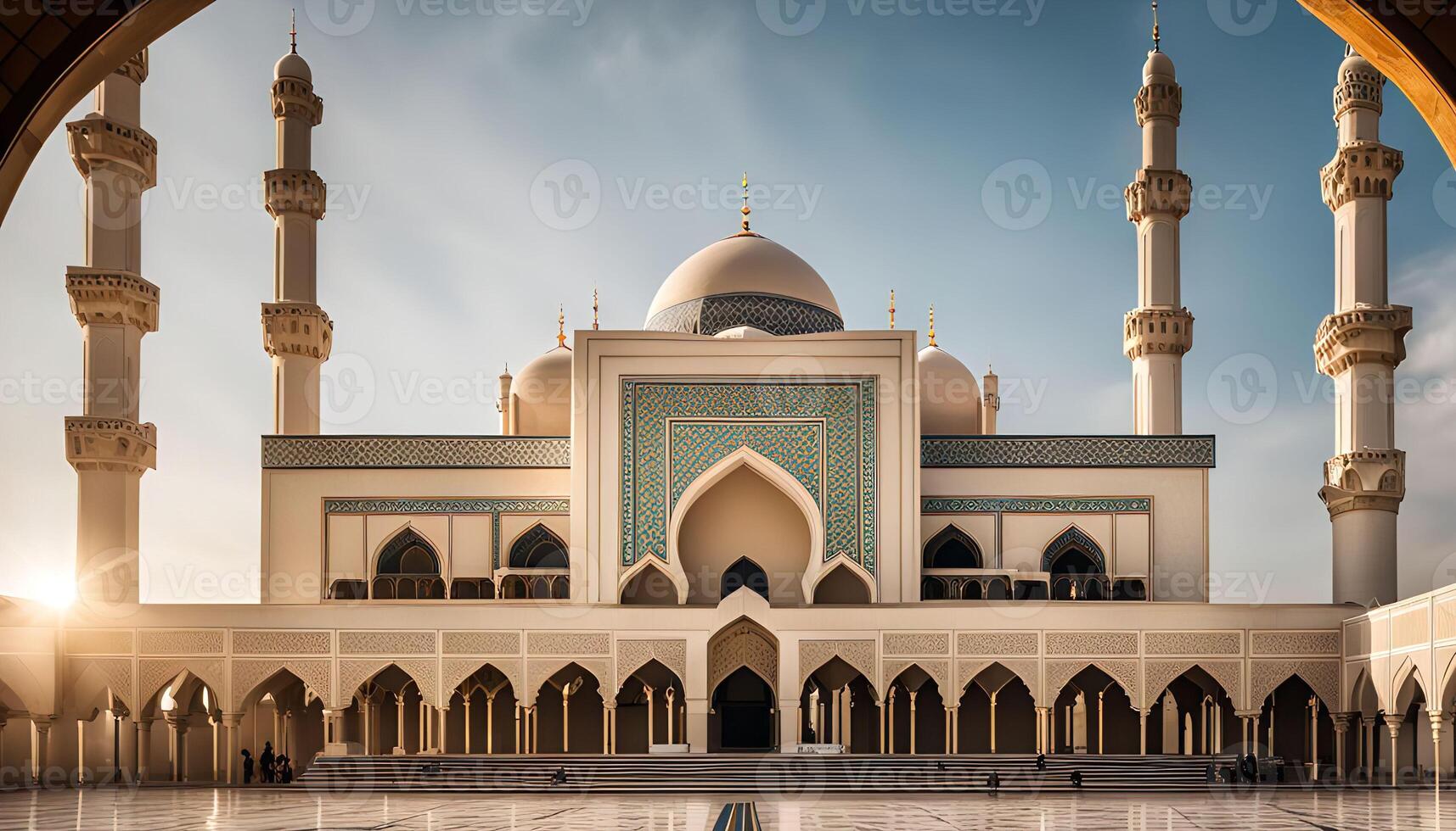 Magnificent Mosque Architecture in the Golden Hour photo