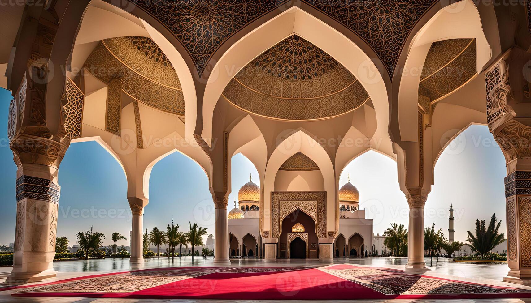 A View Through the Arches of a Mosque photo