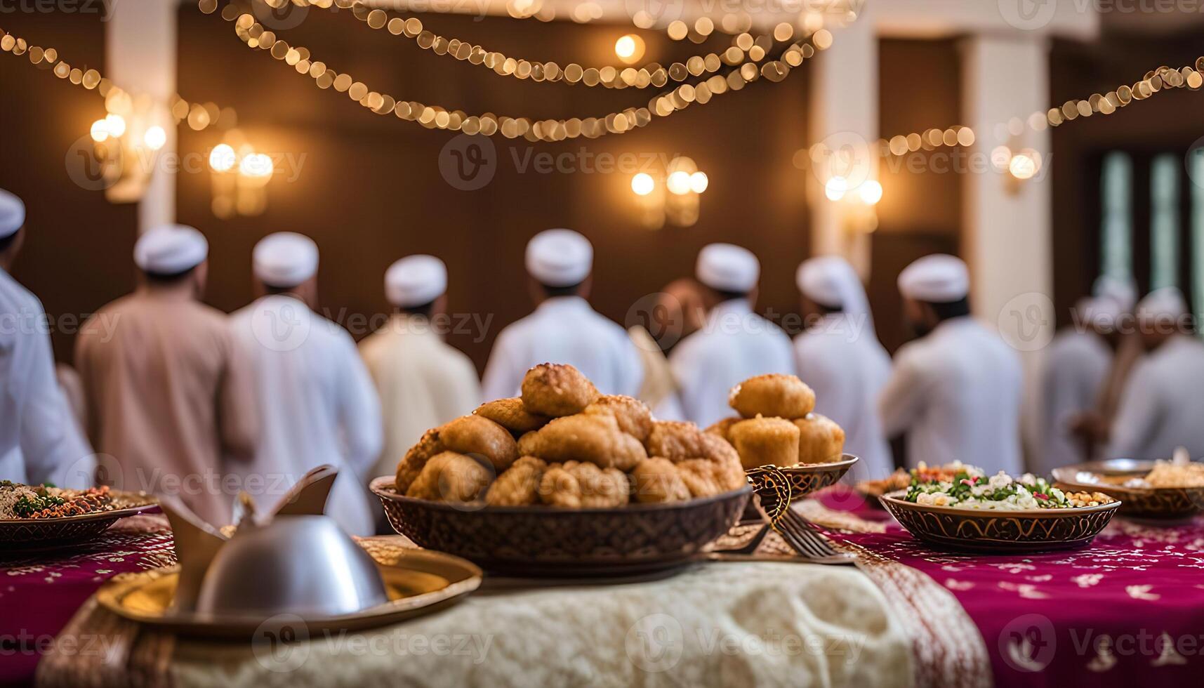 Celebration Feast in a Mosque photo