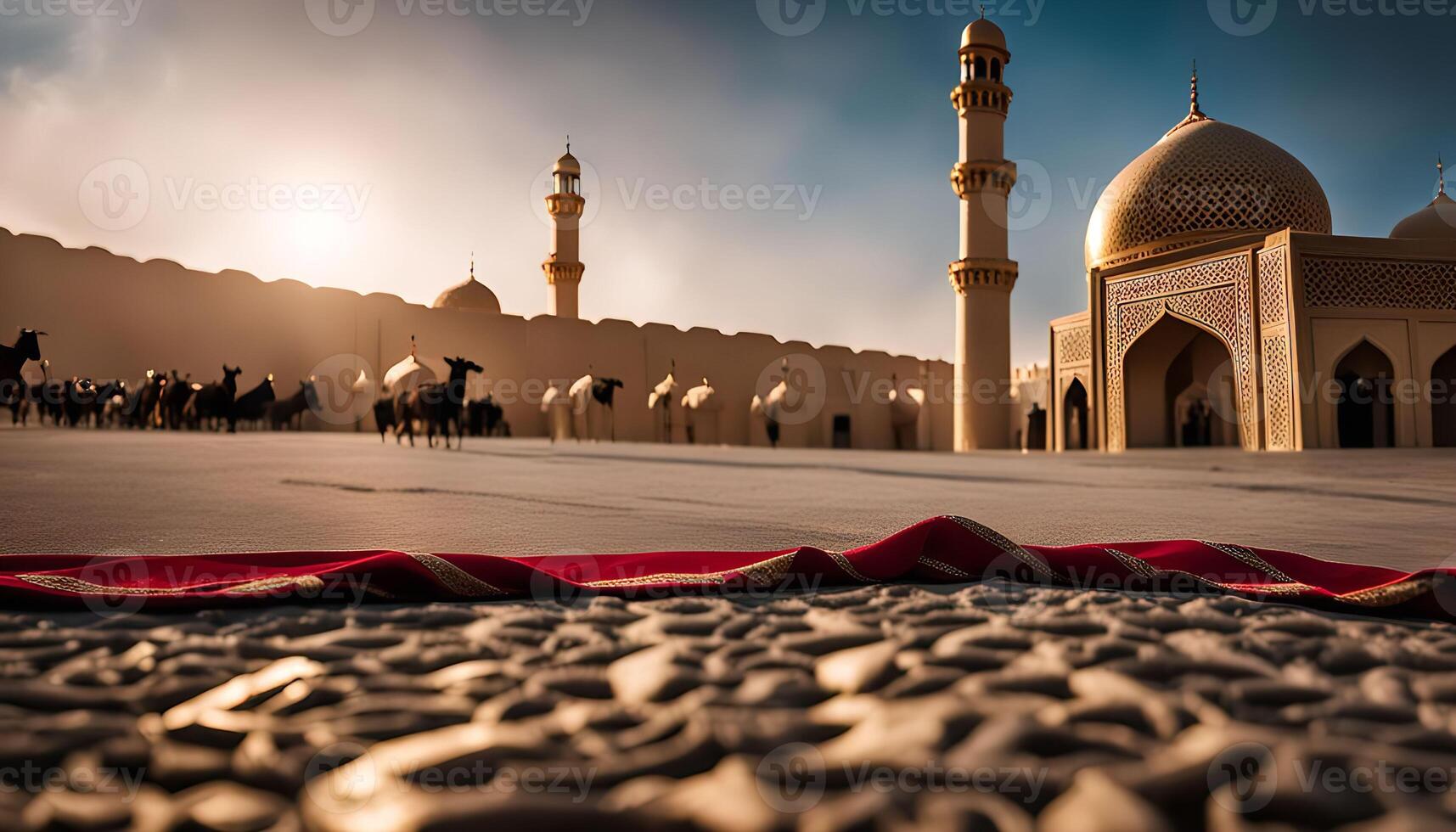 Mosque and Red Carpet photo