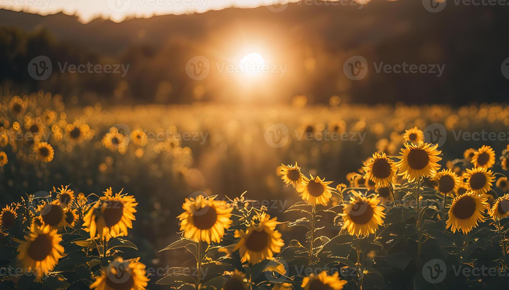 Golden Hour Sunflowers photo