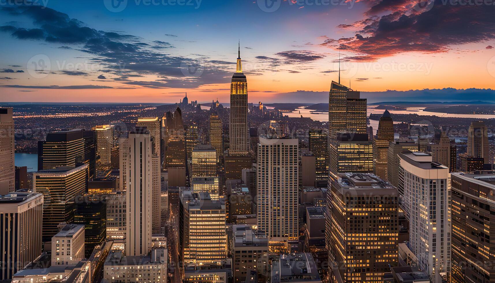 New York City Skyline at Dusk photo