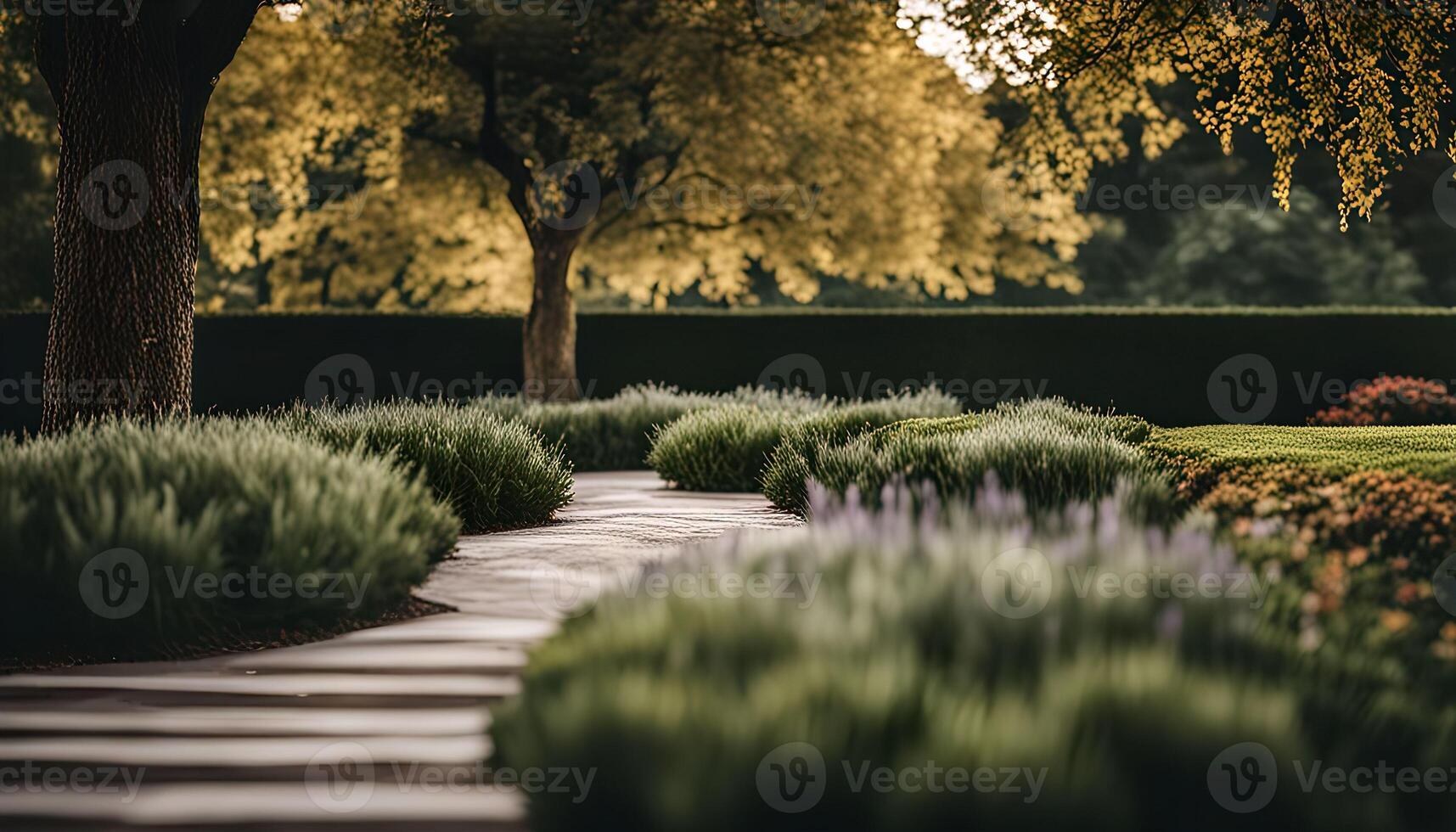 A Serene Pathway Through Lush Greenery photo