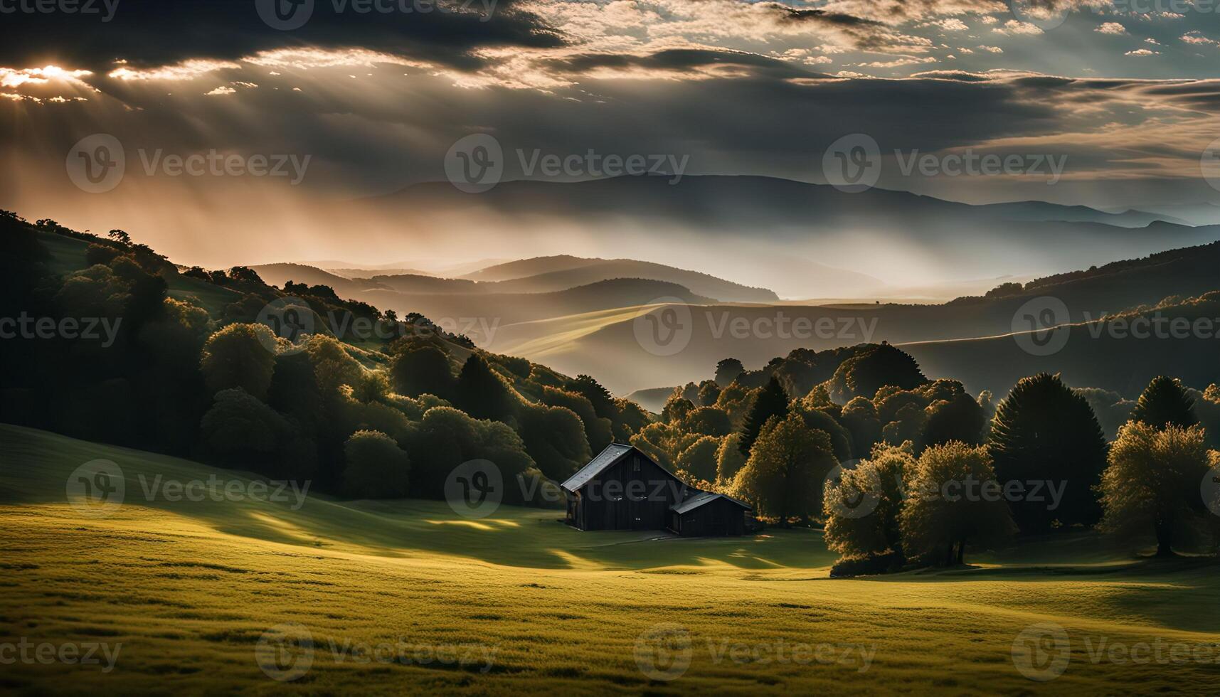 Sunbeams over the Valley photo