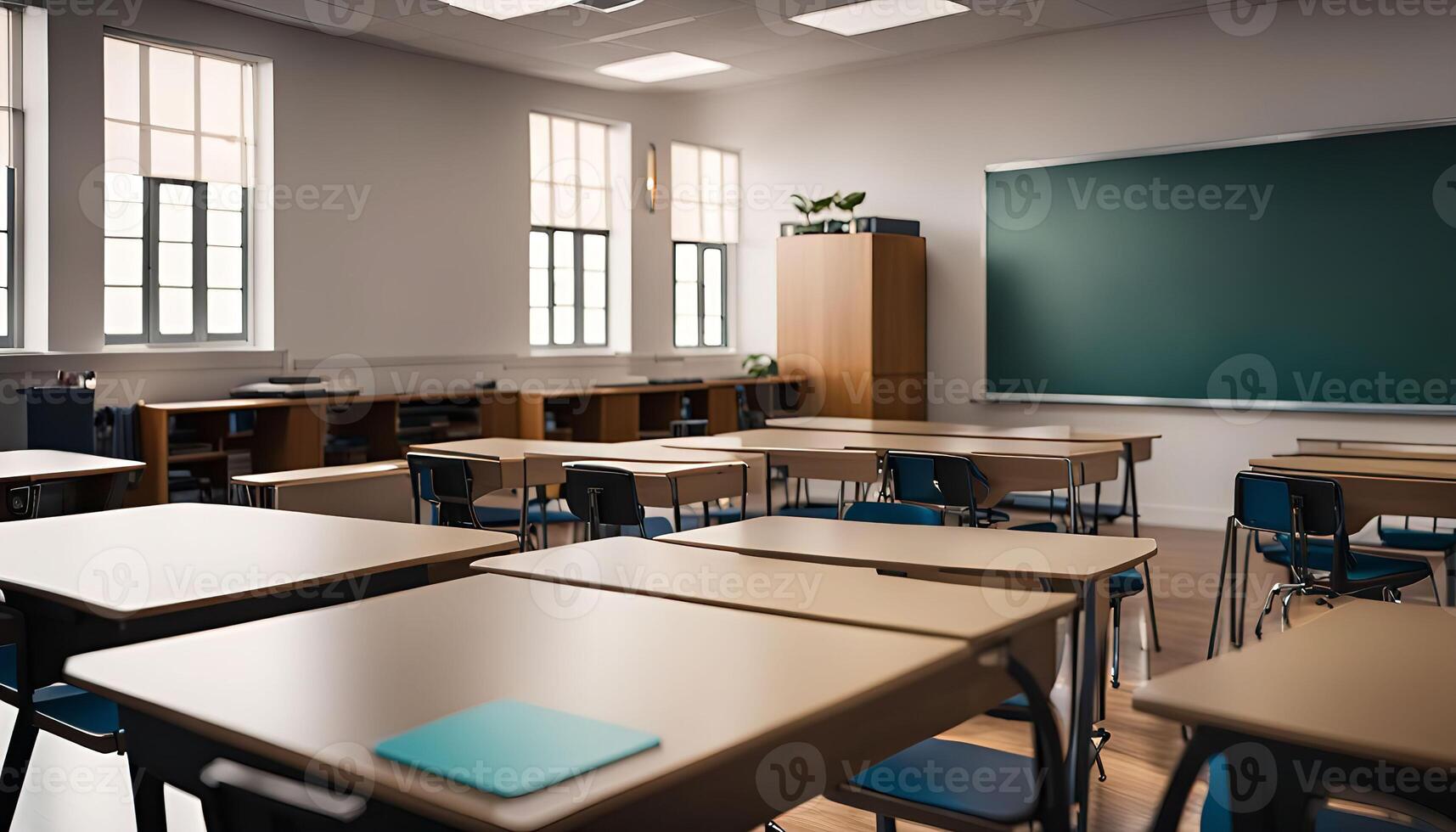 Empty Classroom Ready for Learning photo