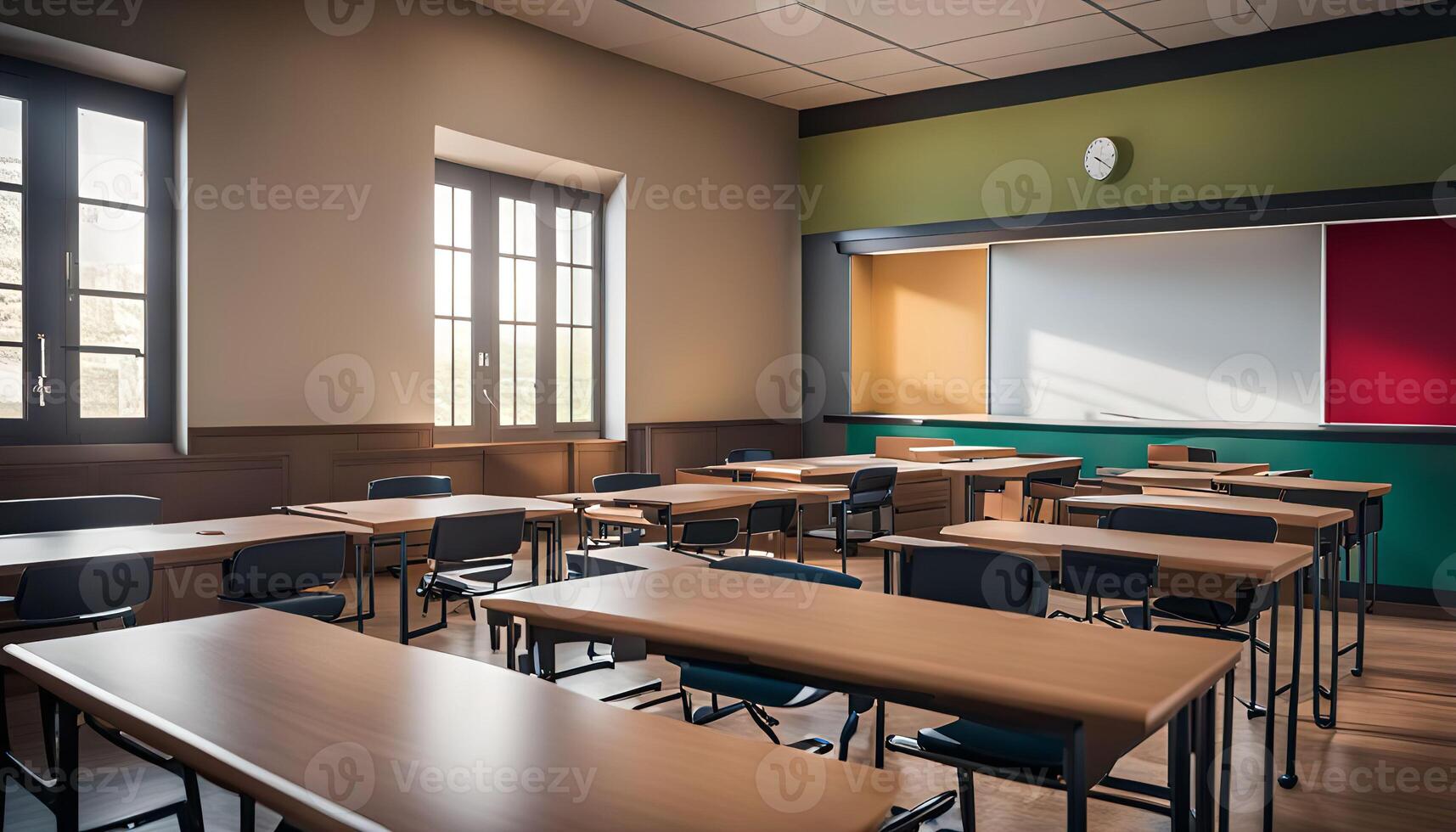 Empty Classroom Ready for Students photo