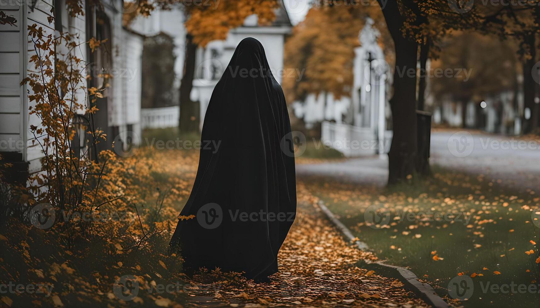 Mysterious Figure in Autumn photo