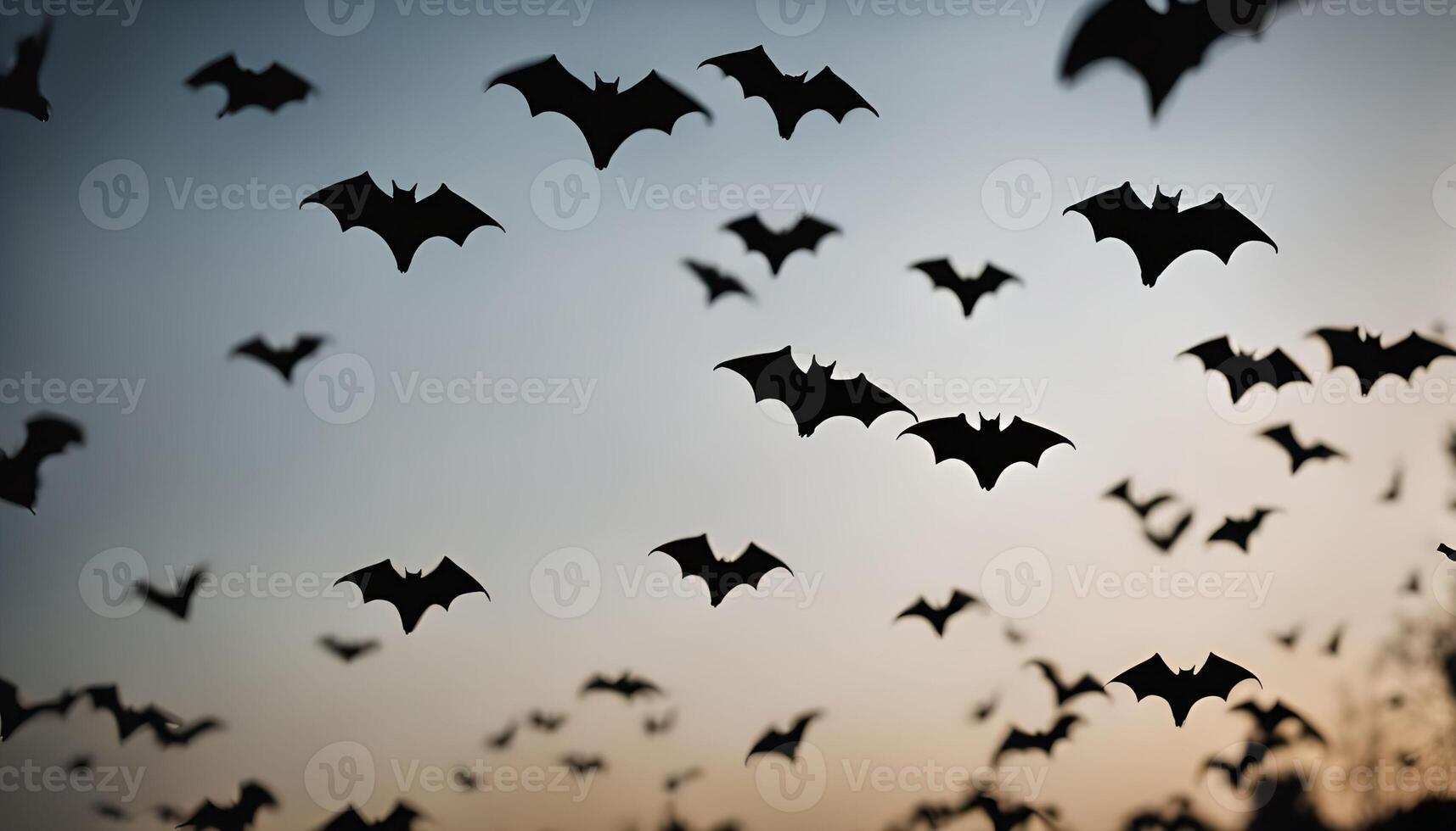 Bats Flying in the Twilight Sky photo