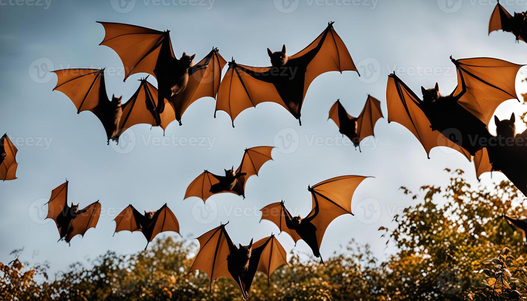 Flying Bats in the Sky photo