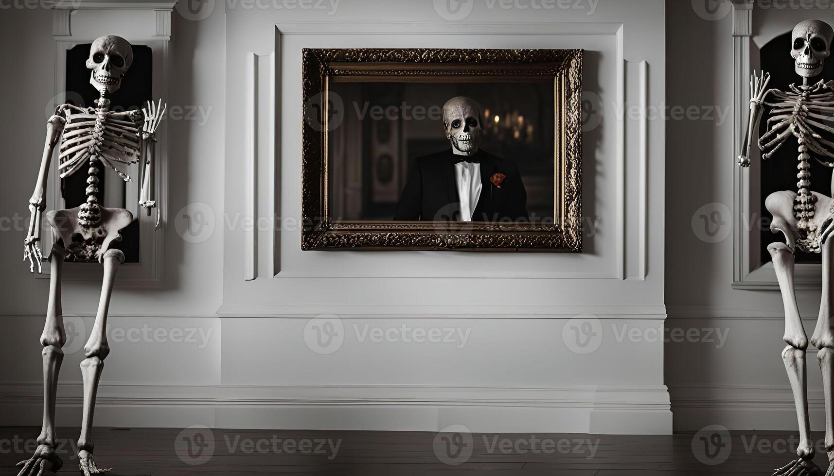 Skeletal Portrait in a Formal Setting photo