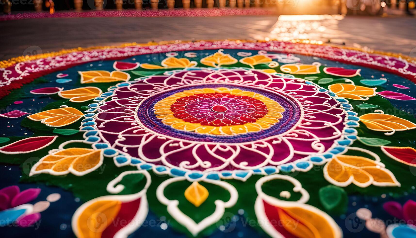 Colorful Mandala Rangoli Art photo