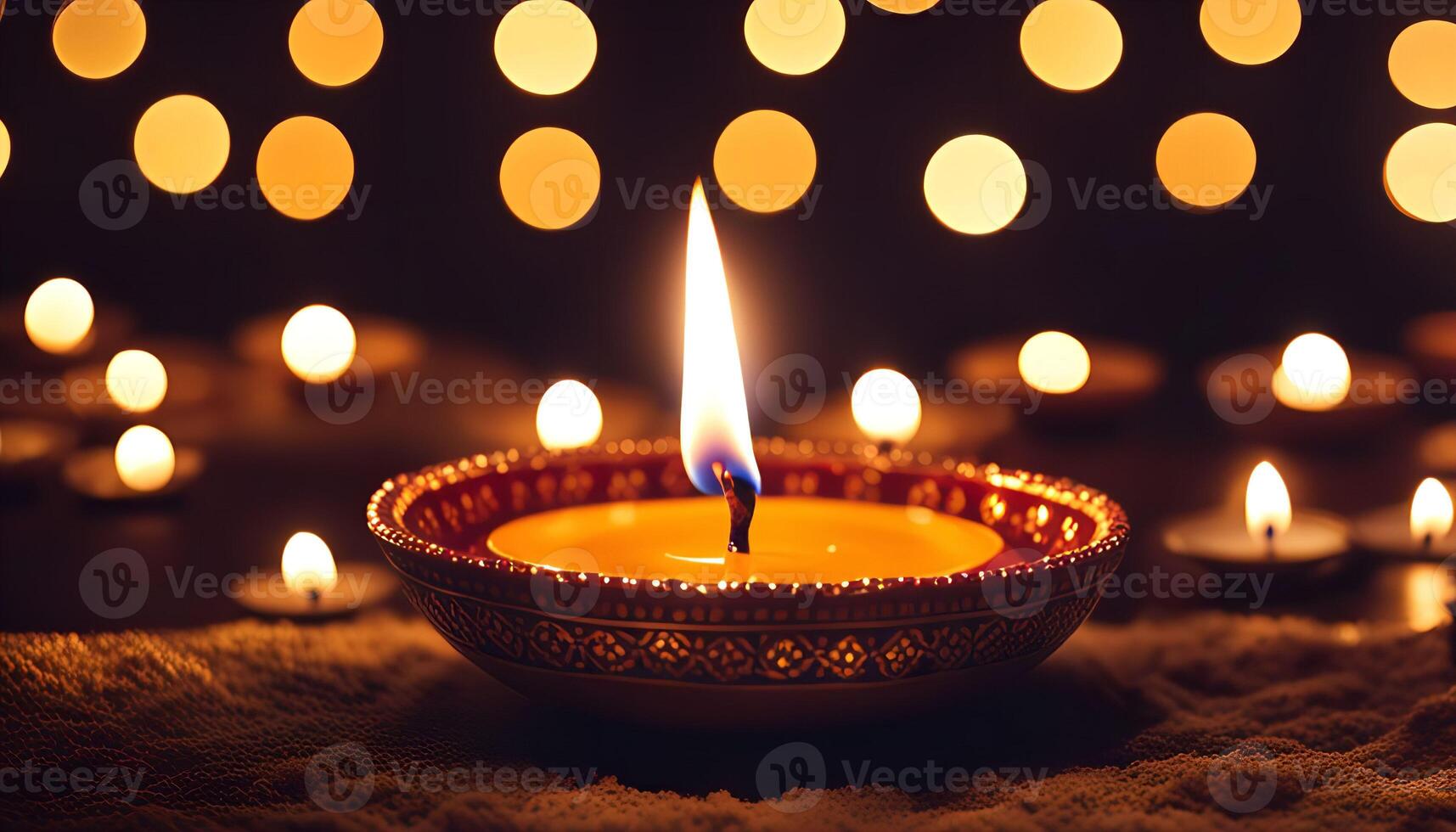 Diwali Candles lights photo
