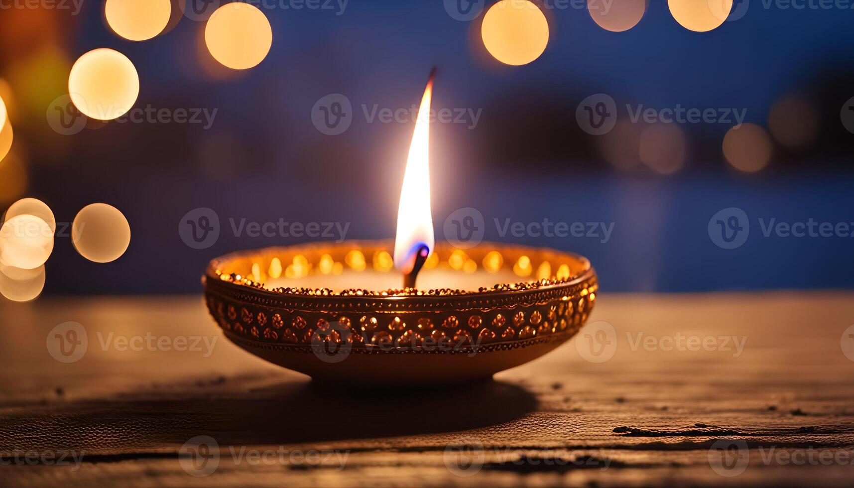 A Single Candle Illuminating the Night photo