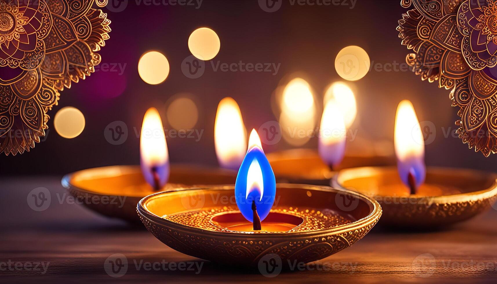 Diwali Candles lights photo