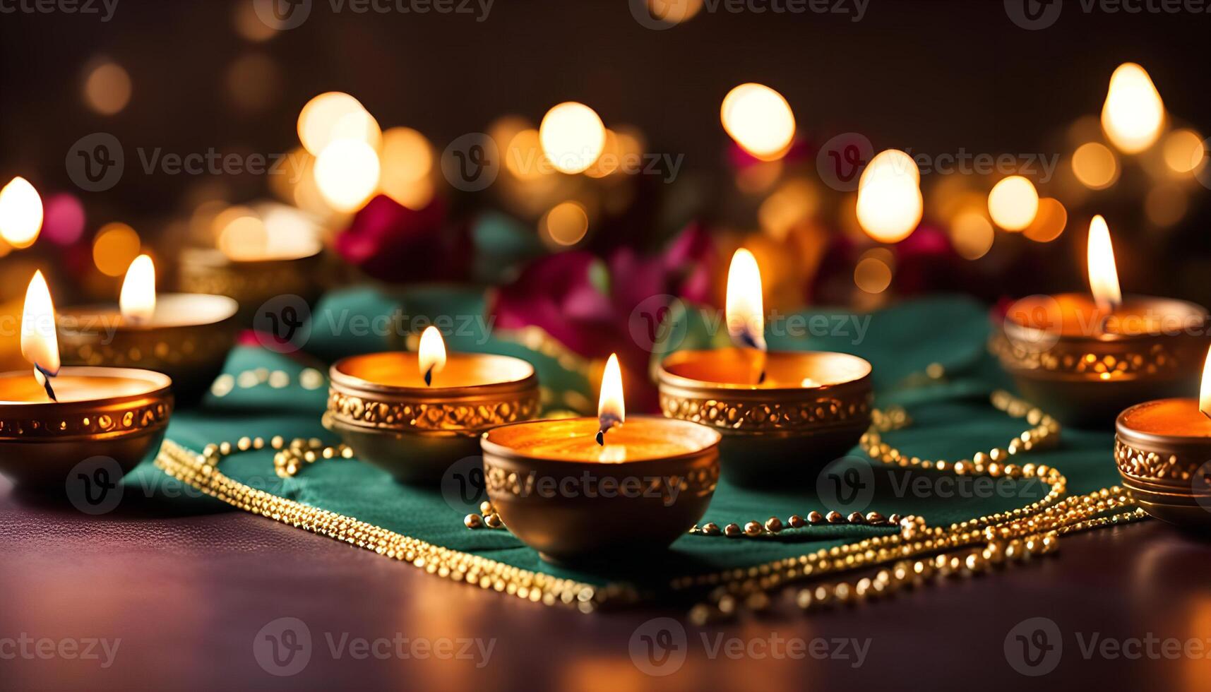 Candles and Garland photo