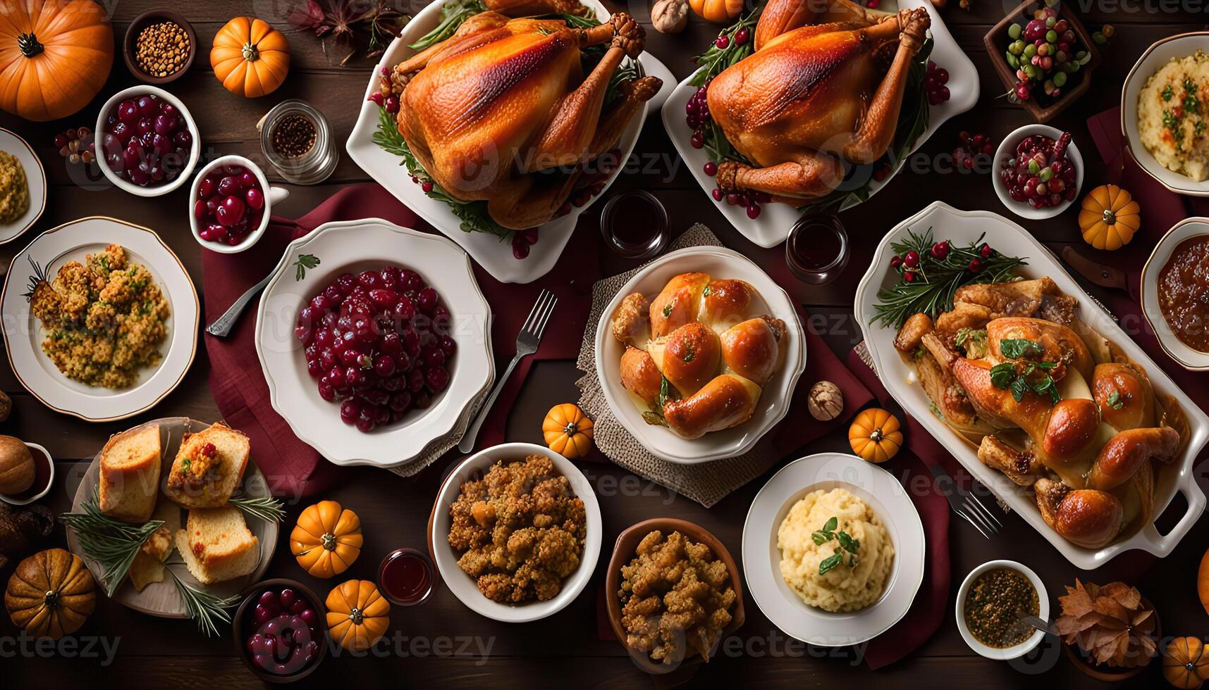 Thanksgiving Feast Table photo