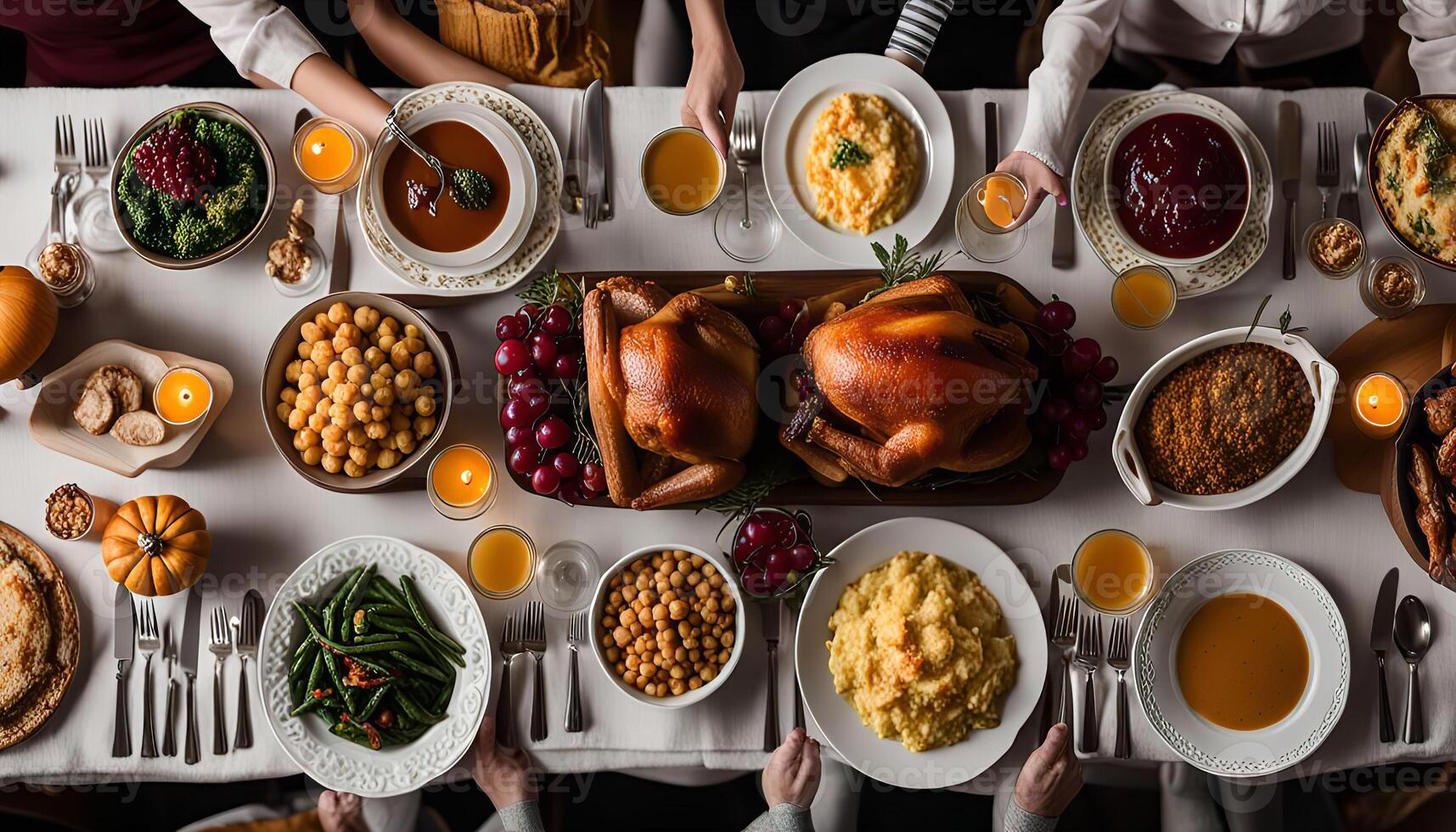 Thanksgiving Dinner Table photo
