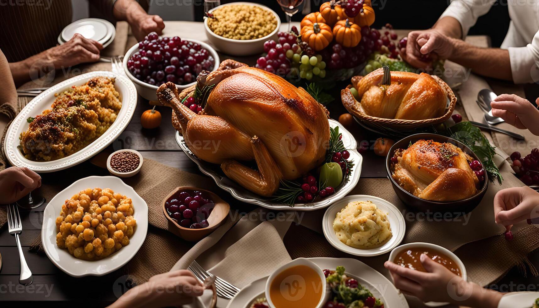 Thanksgiving Dinner Table photo